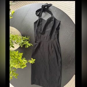 Black halter dress